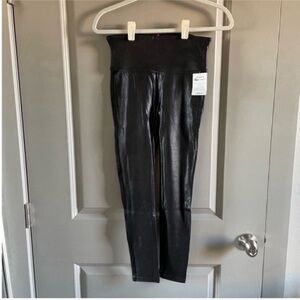 Spanx- black faux leather leggings. Never worn.
